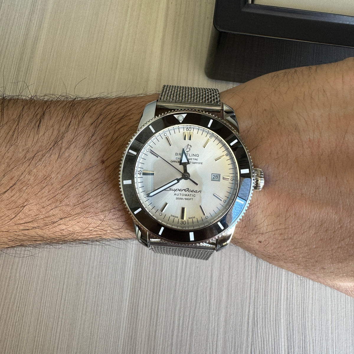 BREITLING SUPEROCEAN AUTOMÁTICO BRANCO  46MM