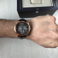 CARTIER DRIVE ROSE PRETO COURO 41MM