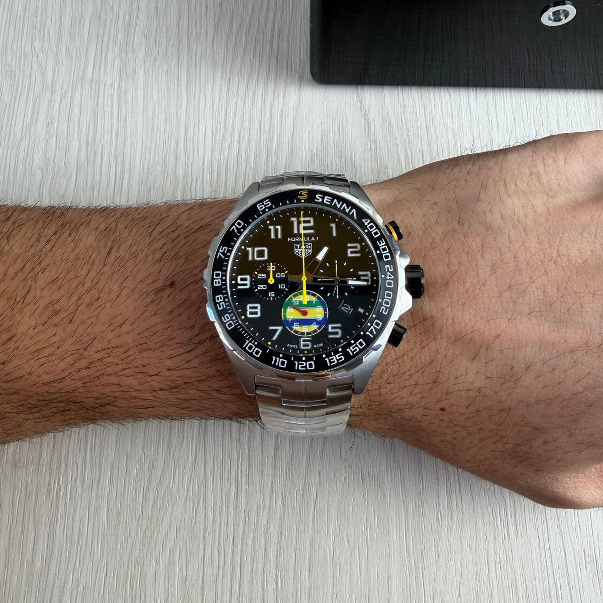 TAG HEUER SENNA PRATA PRETO 43MM