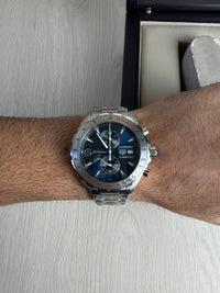 TAG HEUER CARRERA AMG PRATA AZUL 43MM