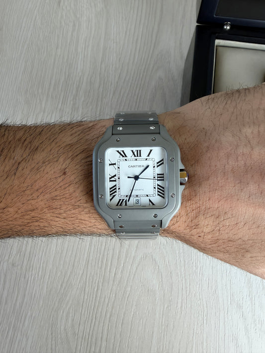 CARTIER SANTOS CINZA 40MM X 47MM