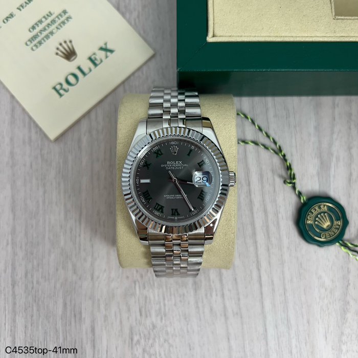 ROLEX DATEJUST PRATA CINZA JUBILEU 41MM