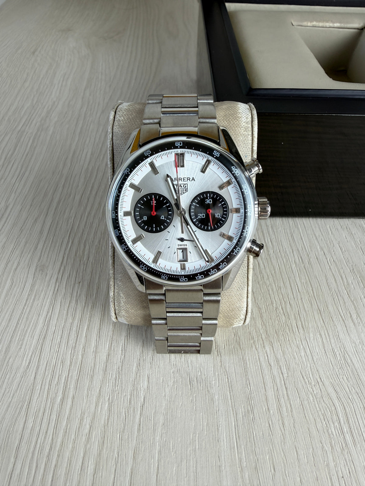 TAG HEUER CARRERA PRATA BRANCO 41MM