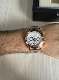 ROLEX DAYTONA ROSE BRANCO 40MM