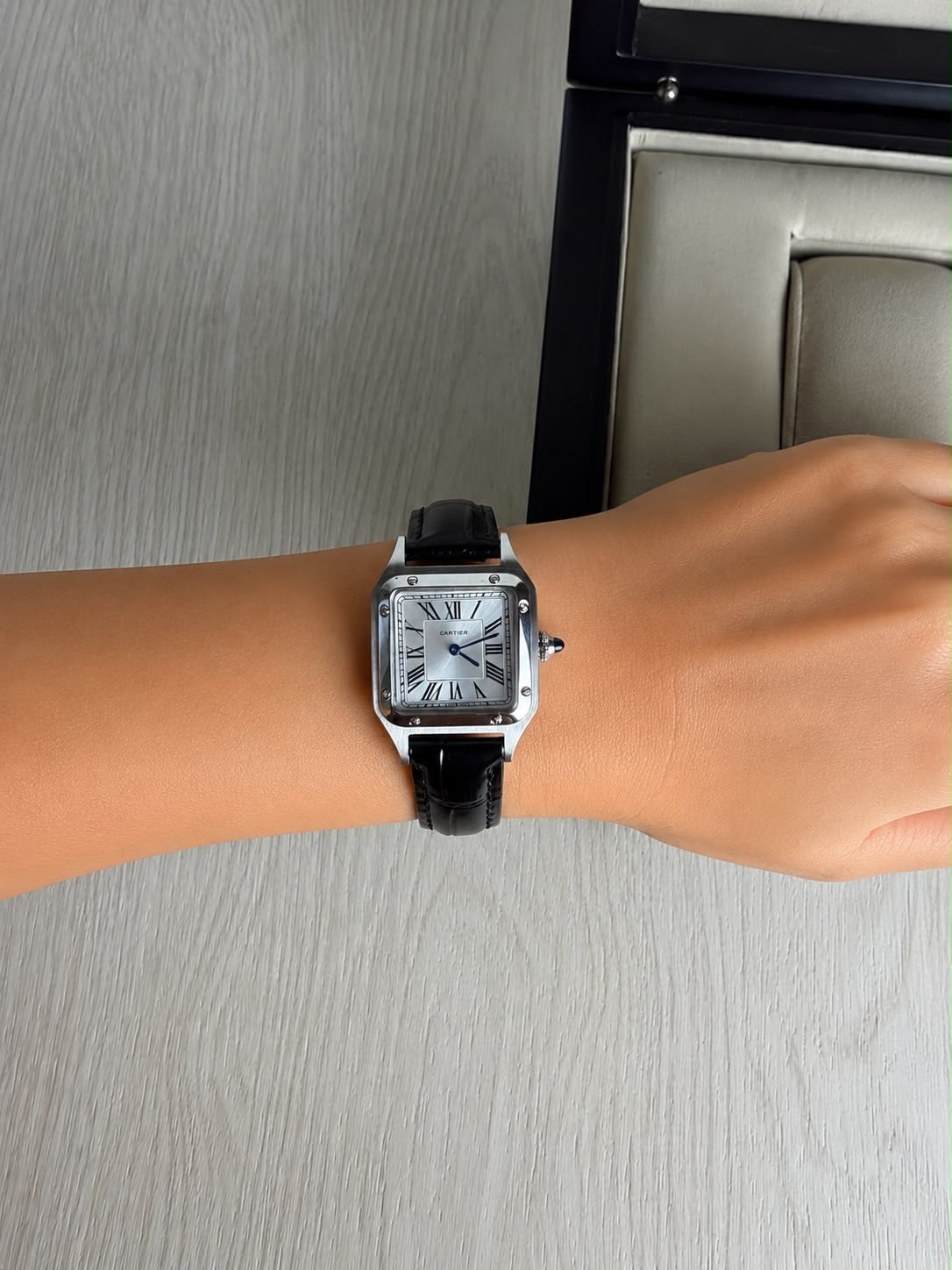 CARTIER SANTOS DUMONT PRATA SMALL 28MM X 38MM FEMININO