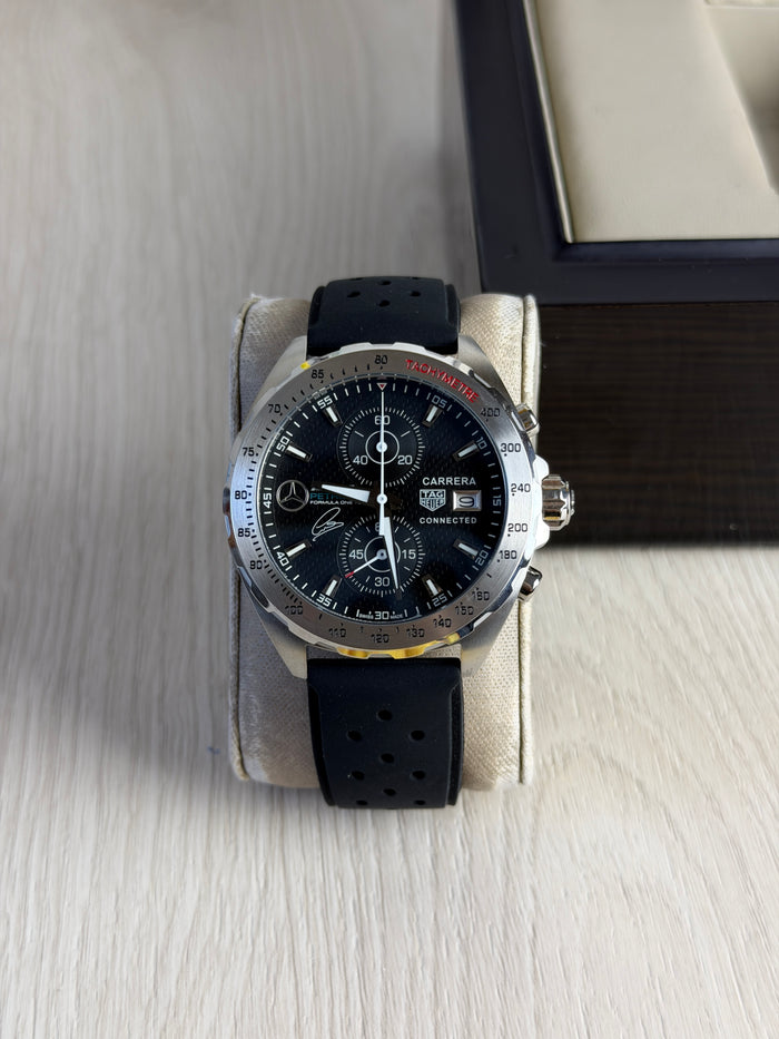TAG HEUER CARRERA AMG PRATA PRETO 43MM
