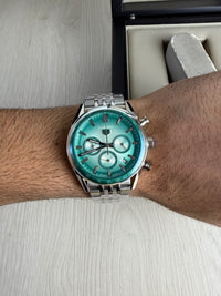TAG HEUER CARRERA PRATA VERDE 41MM