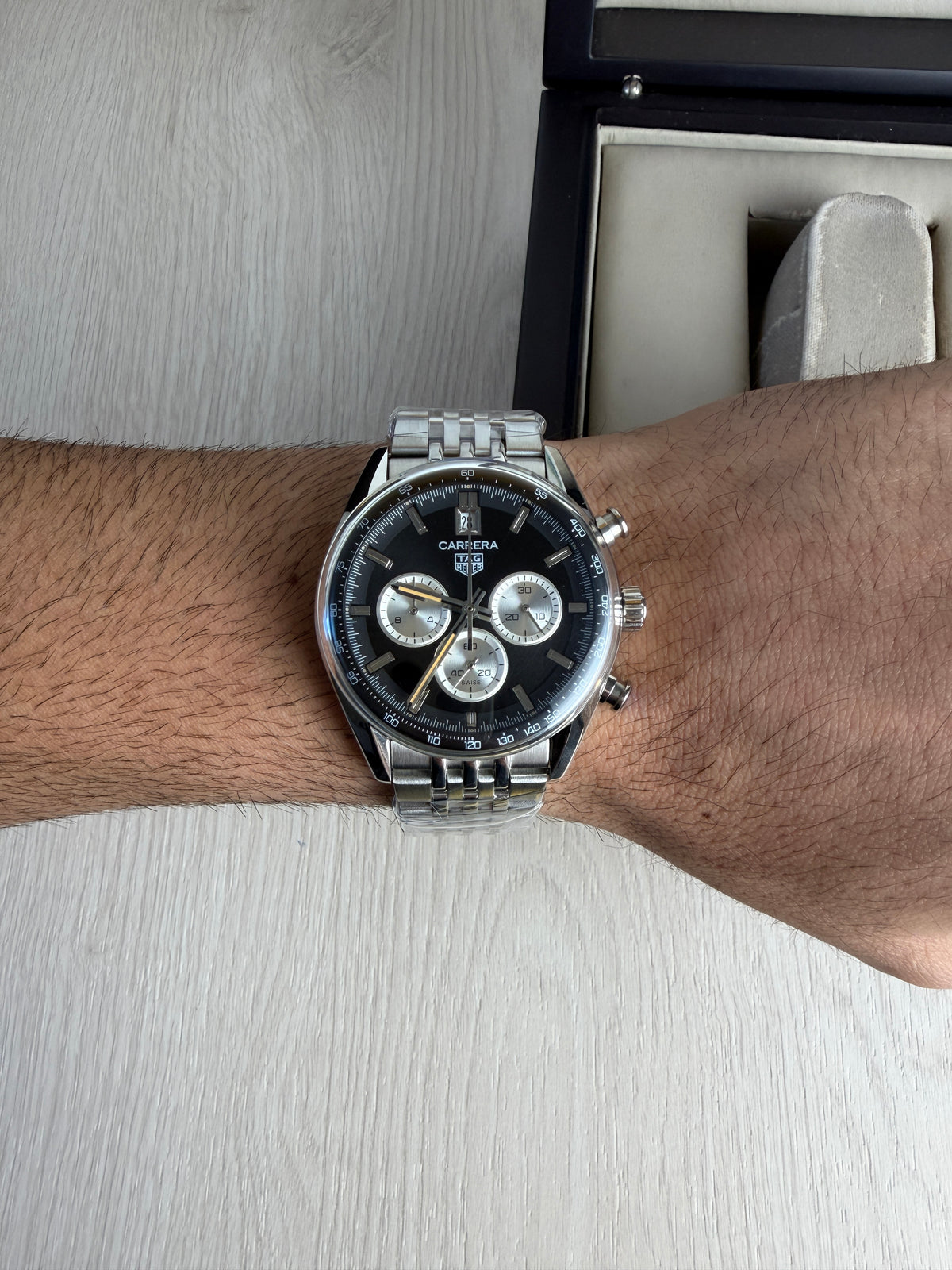 TAG HEUER CARRERA PRATA PRETO 41MM