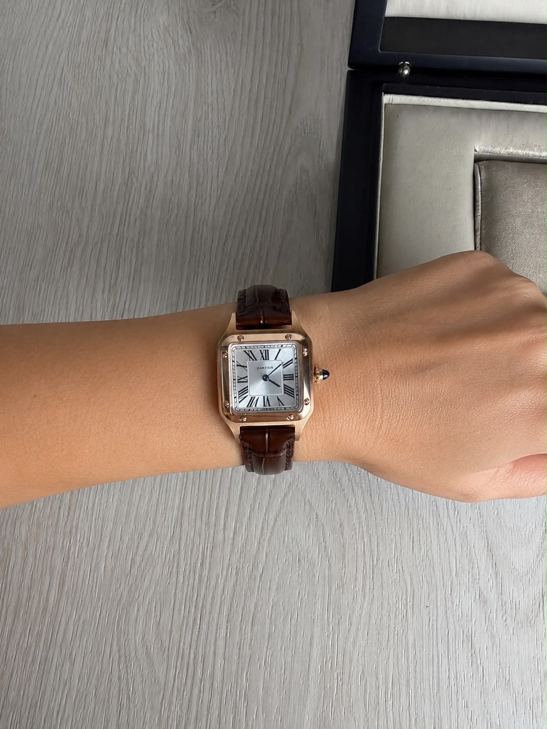 CARTIER SANTOS DUMONT ROSE SMALL 28MM X 38MM FEMININO