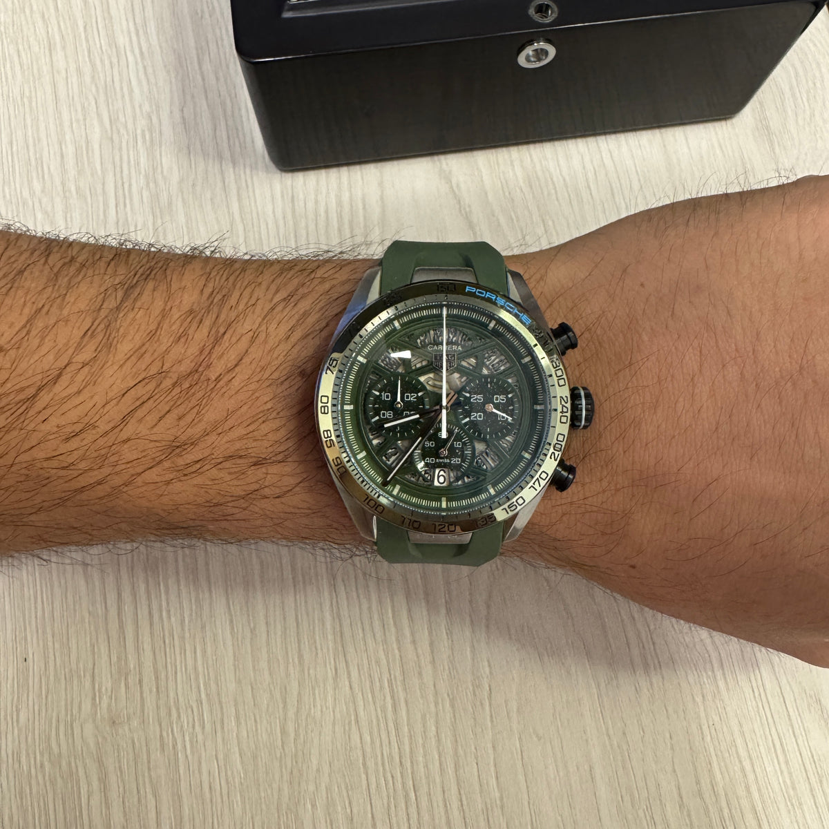 TAG HEUER PORSCHE PRATA VERDE 43MM