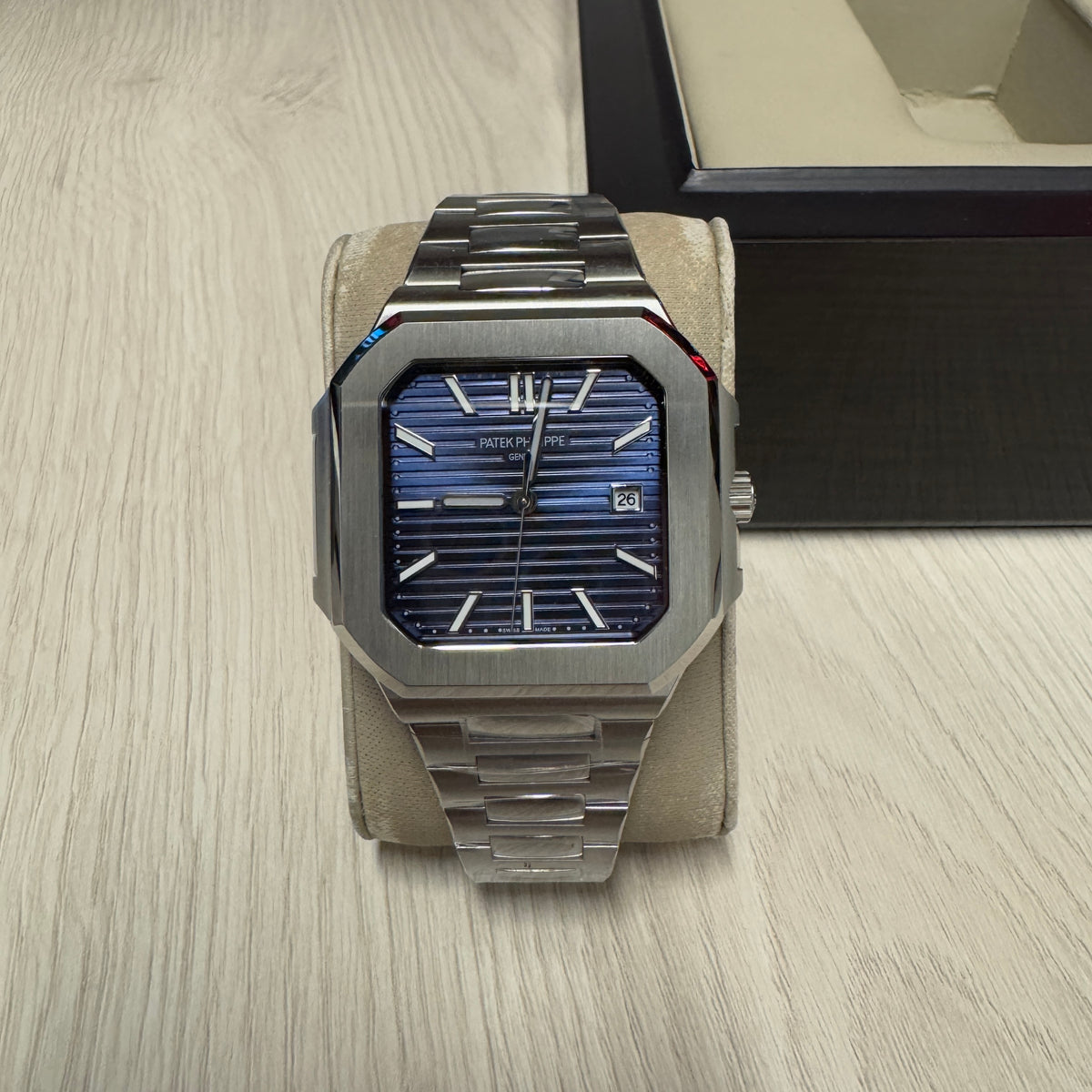 PATEK PHILIPPE CUBITUS PRATA AZUL 45MM
