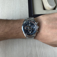 TAG HEUER CARRERA PRATA AZUL 41MM