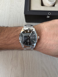 TAG HEUER CARRERA CAL 5 PRATA CINZA AUTOMATICO 41MM