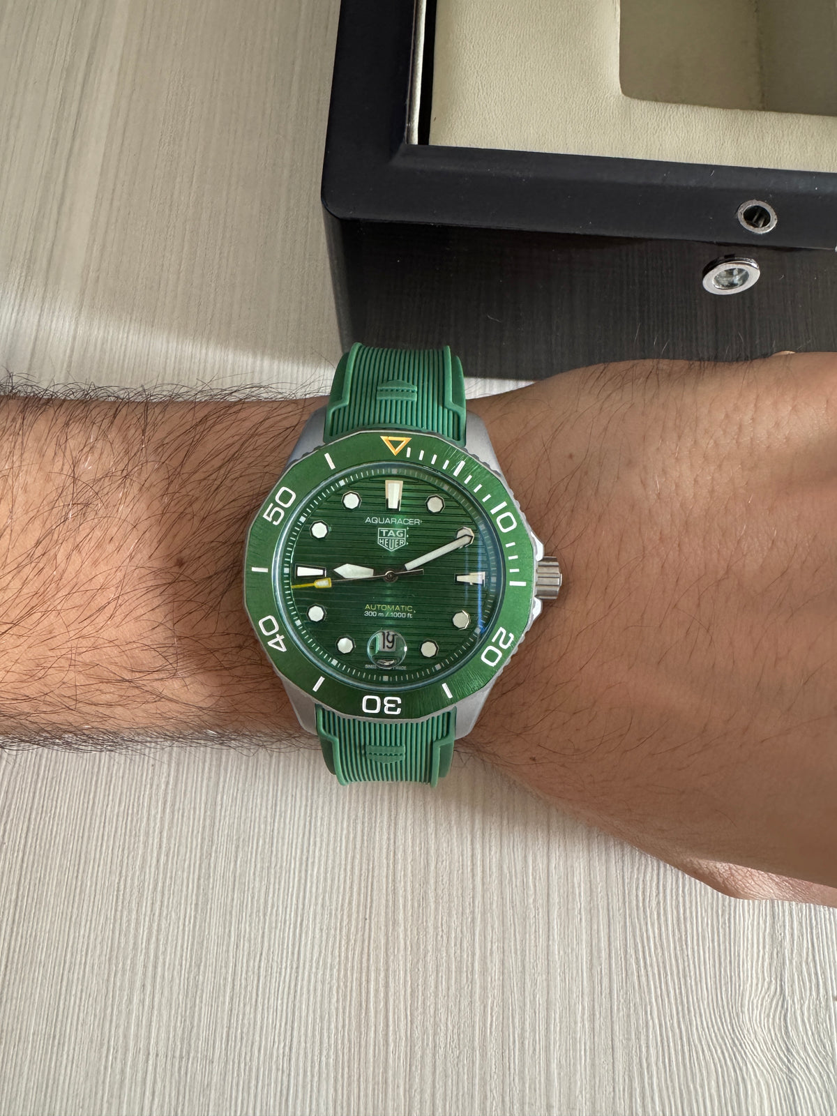 TAG HEUER AQUARACER VERDE BORRACHA AUTOMÁTICO 43MM