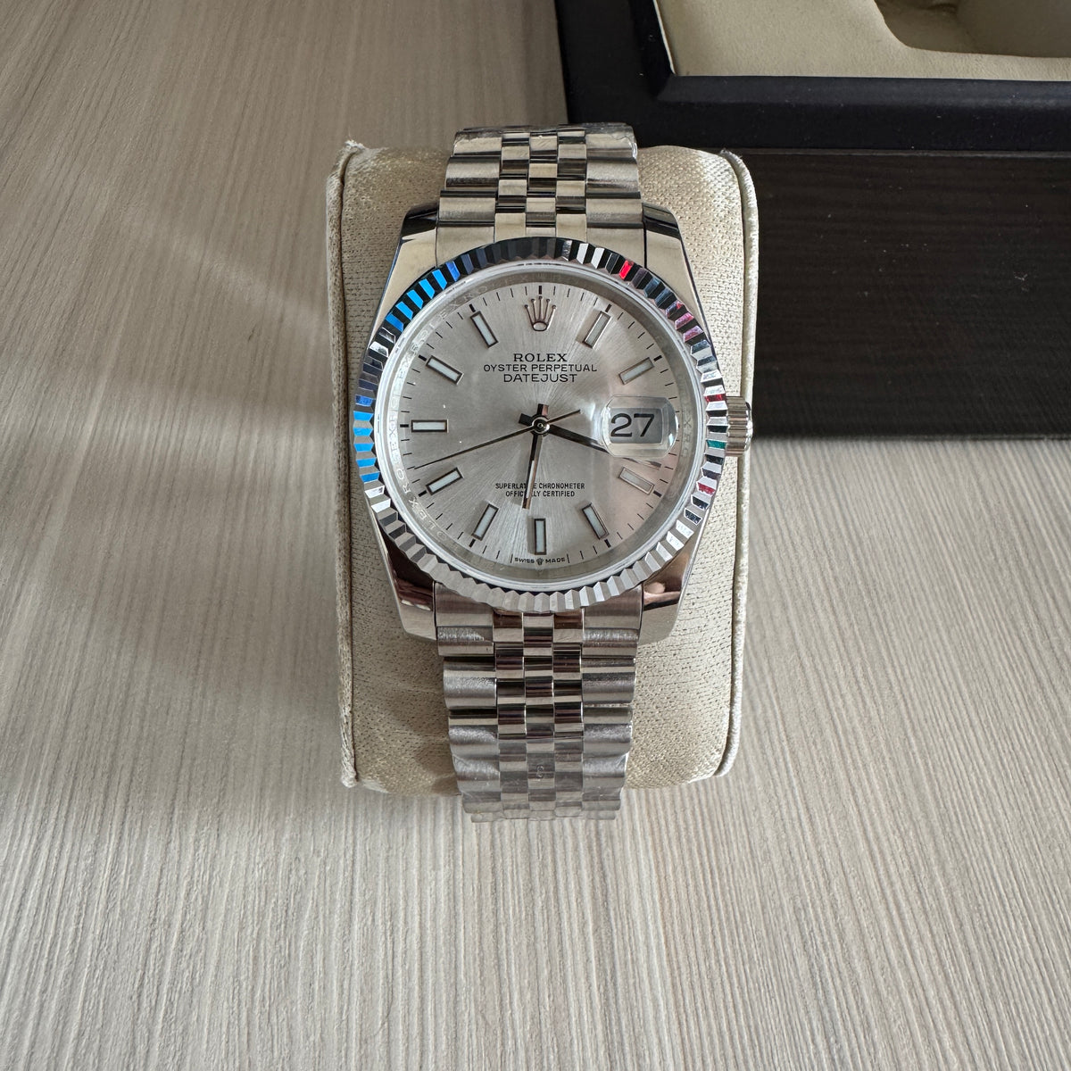 ROLEX DATEJUST PRATA BRANCO JUBILEU FEMININO 36MM