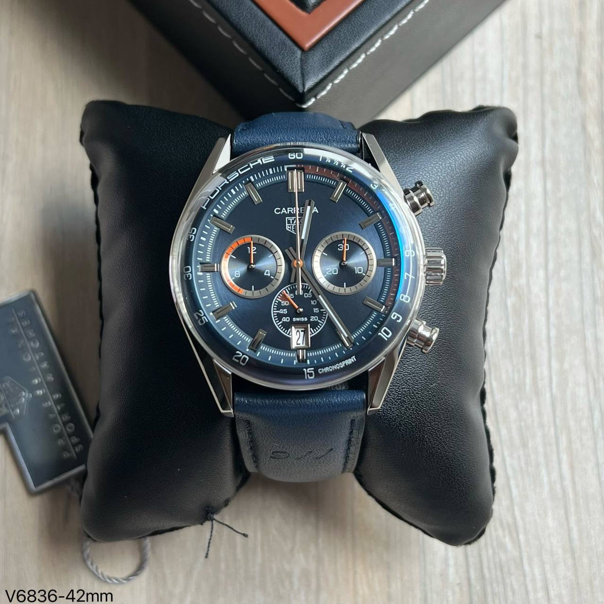 TAG HEUER CARRERA PORSCHE PRATA AZUL 41MM