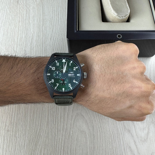IWC PILOT TOP GUN PRETO VERDE 44M