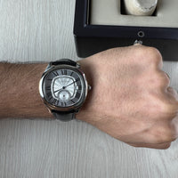CARTIER DRIVE PRATA BRANCO COURO 41MM