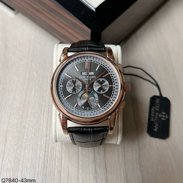 PATEK PHILIPPE ROSE CINZA AUTOMATICO 43MM