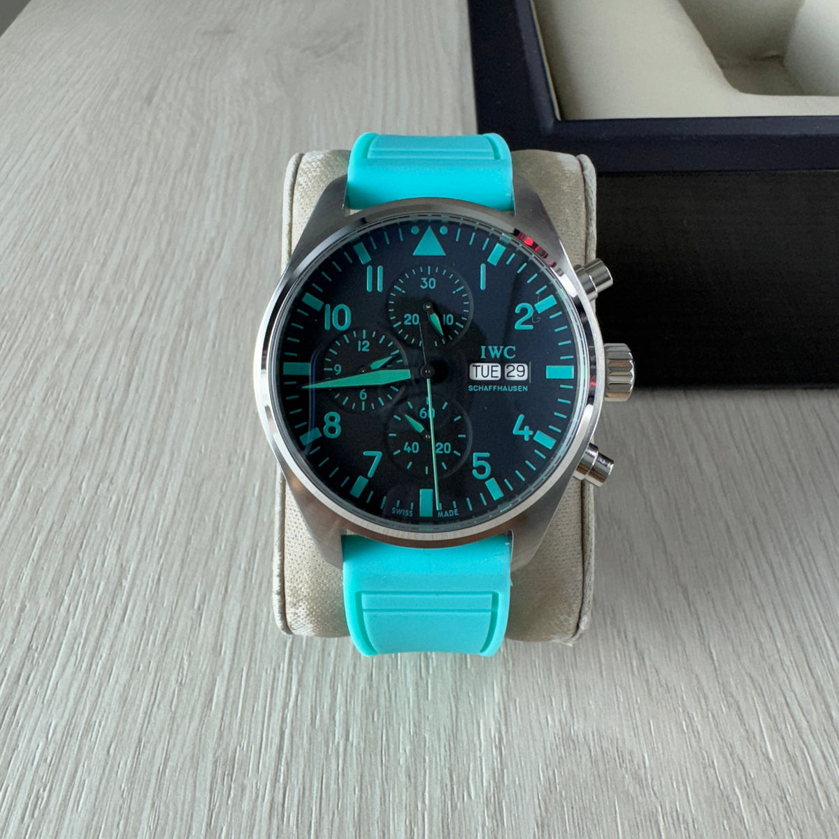 IWC TOP GUN PRATA AZUL AUTOMÁTICO 44MM