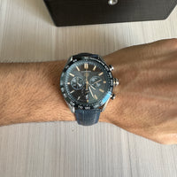 TAG HEUER CARRERA PRATA AZUL  41MM