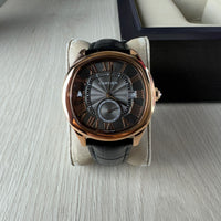 CARTIER DRIVE ROSE PRETO COURO 41MM
