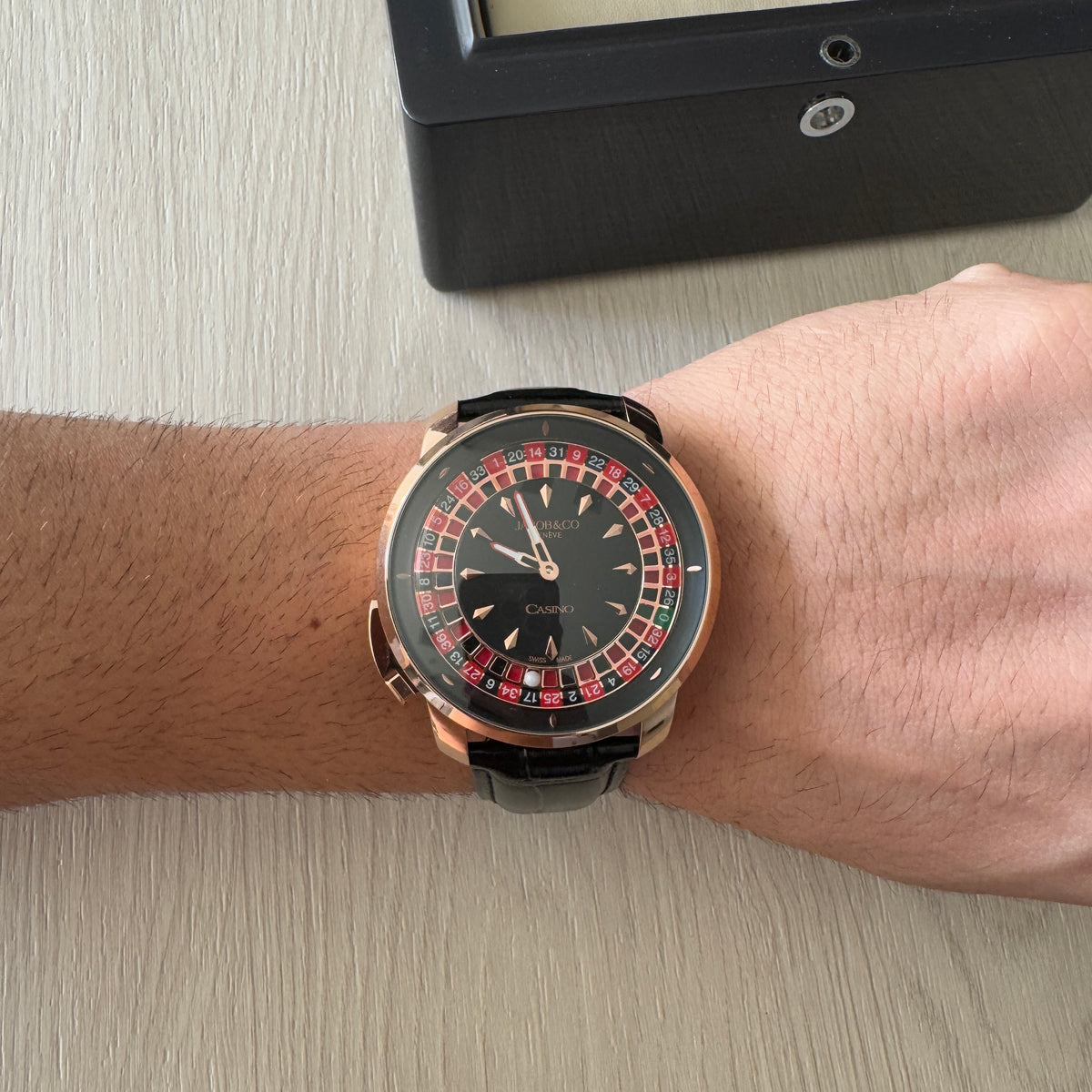 JACOB & CO CASSINO ROSE PRETO 44MM