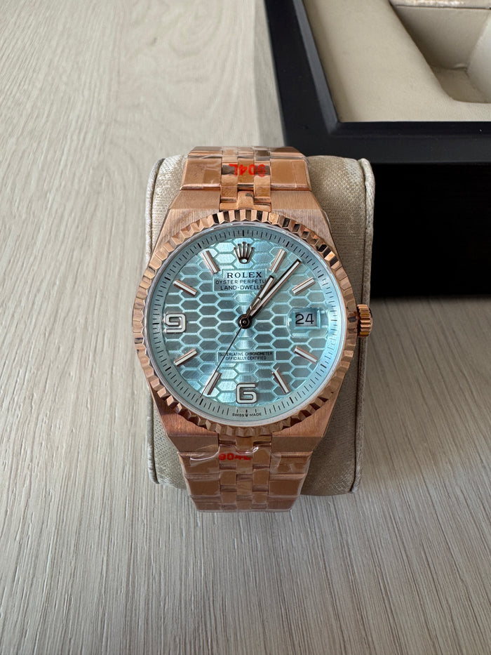 ROLEX LAND DWELLER ROSE AZUL 40MM