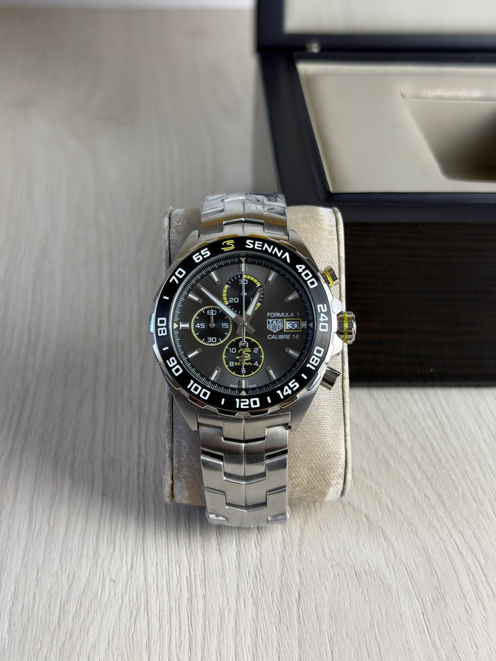 TAG HEUER SENNA PRATA PRETO 43MM