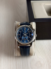 PATEK PHILIPPE ANNUAL CALENDAR PRATA AZUL 43MM