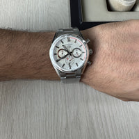 TAG HEUER CARRERA PRATA BRANCO 41MM