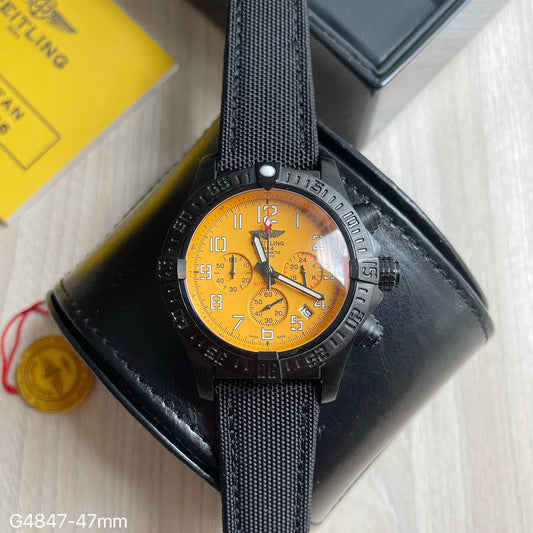 BREITLING AVENGER PRETO AMARELO 47MM