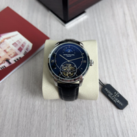 PATEK PHILIPPE PRATA PRETO COURO AUTOMATICO 43MM