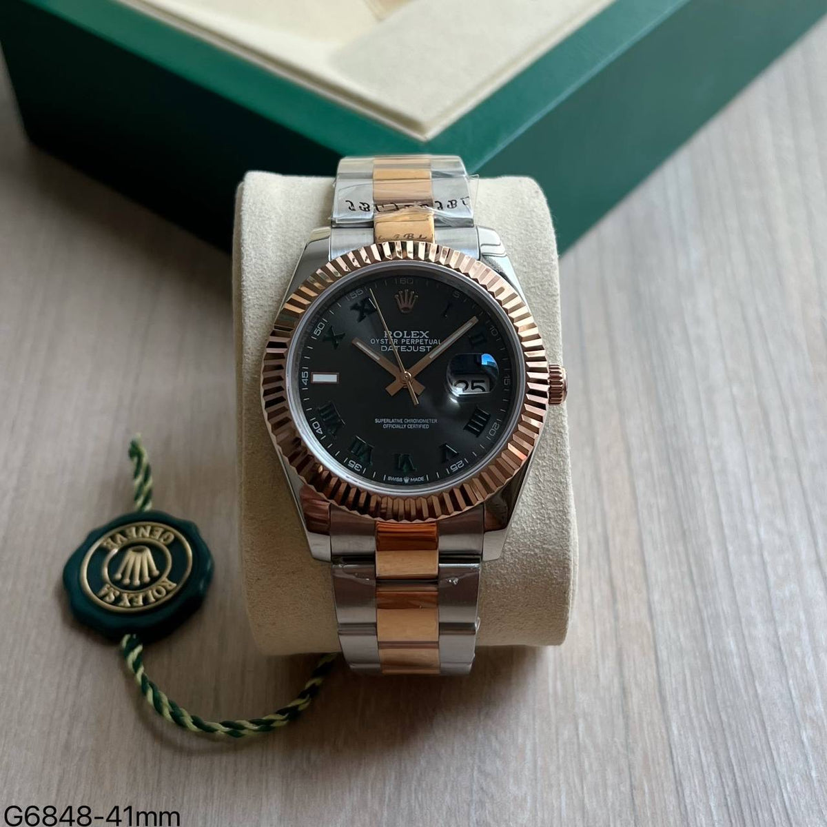 ROLEX DATEJUST MISTO CINZA OYSTER 41MM