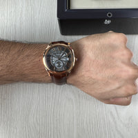CARTIER DRIVE ROSE PRETO COURO 41MM