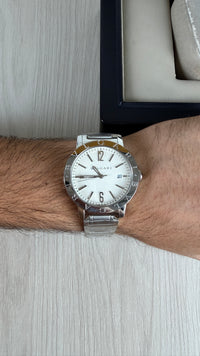 BVLGARI ROMA PRATA BRANCO AUTOMATICO 40MM
