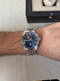 TAG HEUER CARRERA CAL 5 PRATA AZUL AUTOMATICO 41MM