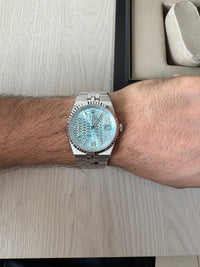 ROLEX LAND DWELLER PRATA AZUL 40MM