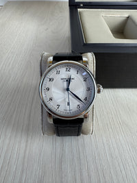 MONT BLANC PRATA COURO AUTOMÁTICO 42MM