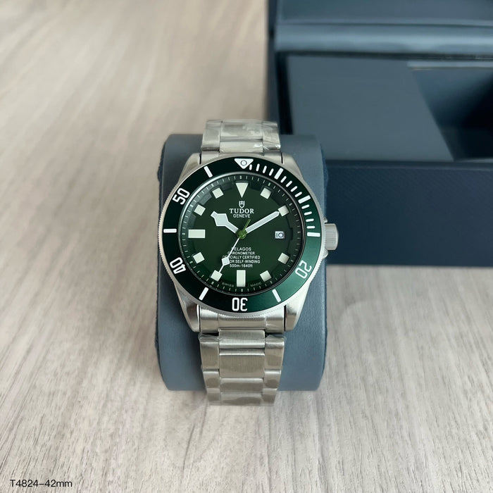 TUDOR PELAGOS PRATA VERDE 42MM