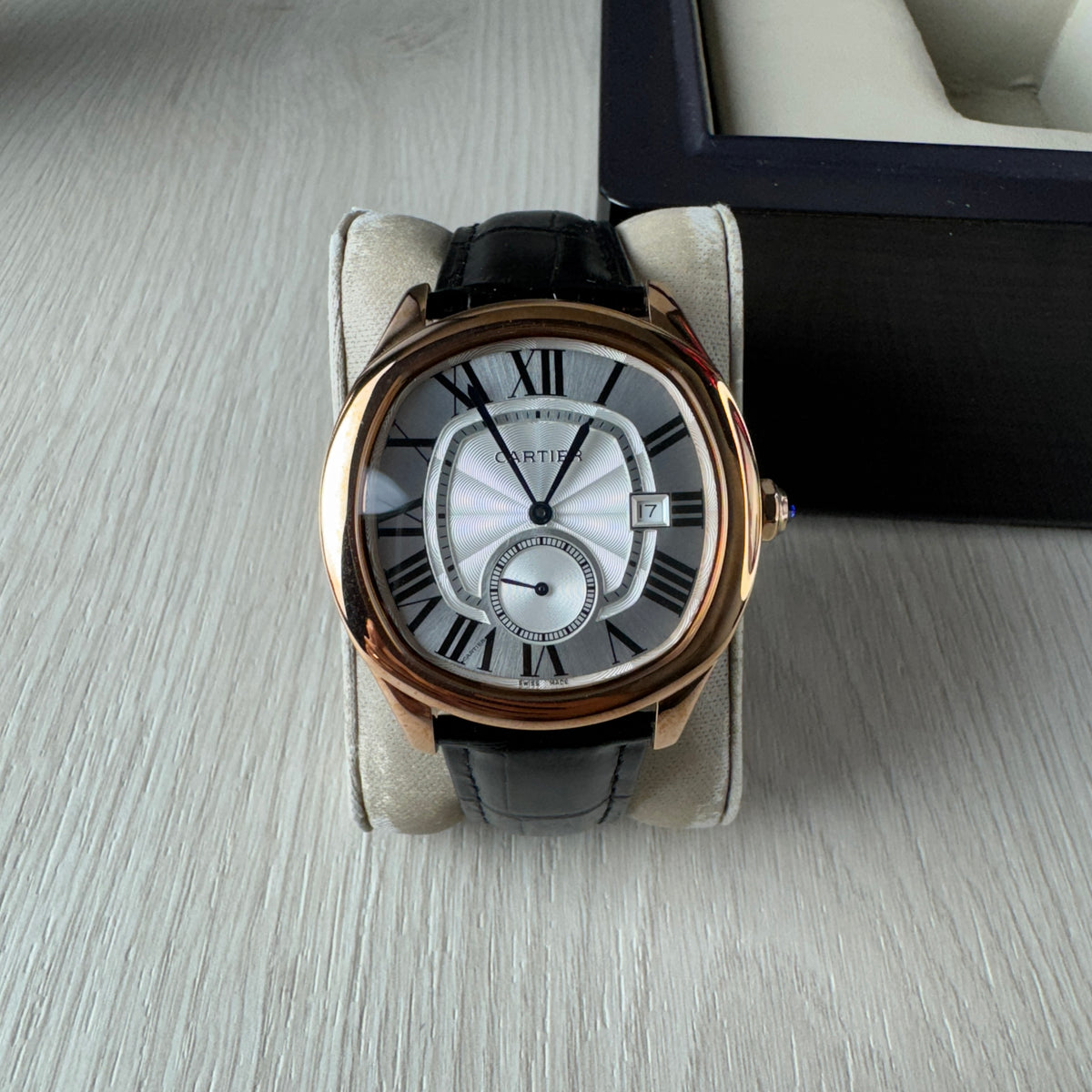 CARTIER DRIVE ROSE BRANCO COURO 41MM