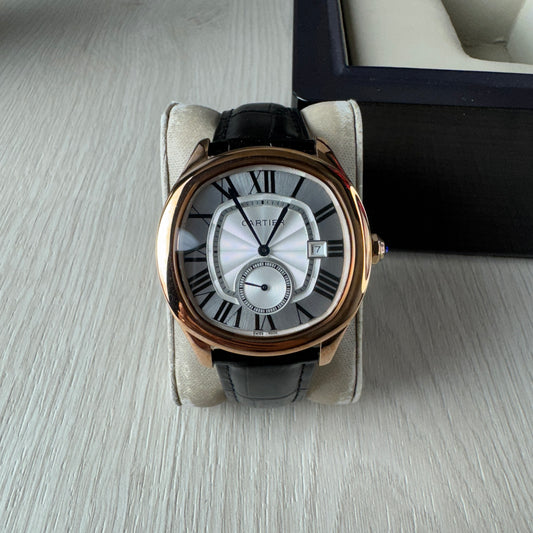 CARTIER DRIVE ROSE BRANCO COURO 41MM