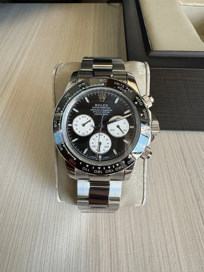 ROLEX DAYTONA  PRATA PRETO 40MM