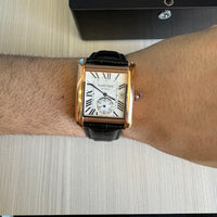 CARTIER TANK ROSE COURO 35MM X 43MM