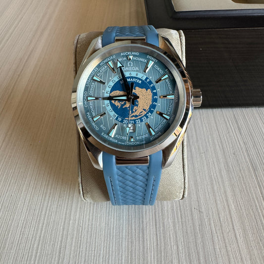 OMEGA SEAMASTER AQUATERRA AZUL BORRACHA 41MM