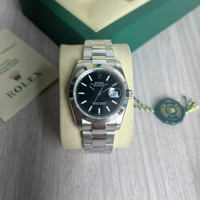ROLEX DATEJUST PRATA PRETO FEMININO 36MM