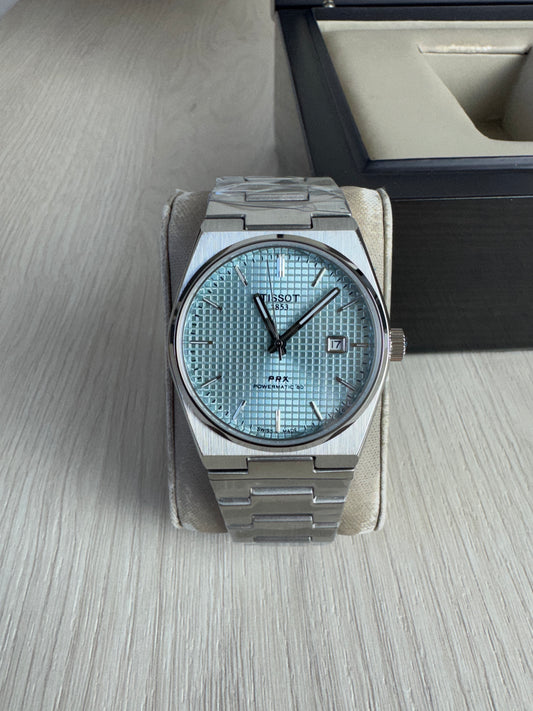TISSOT PRX PRATA AZUL 40MM
