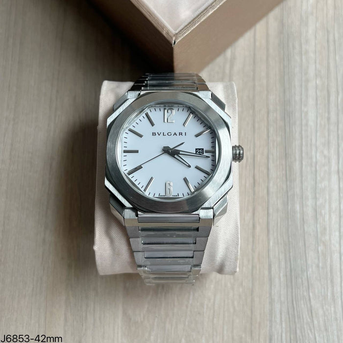 BVLGARI OCTO PRATA BRANCO 42MM