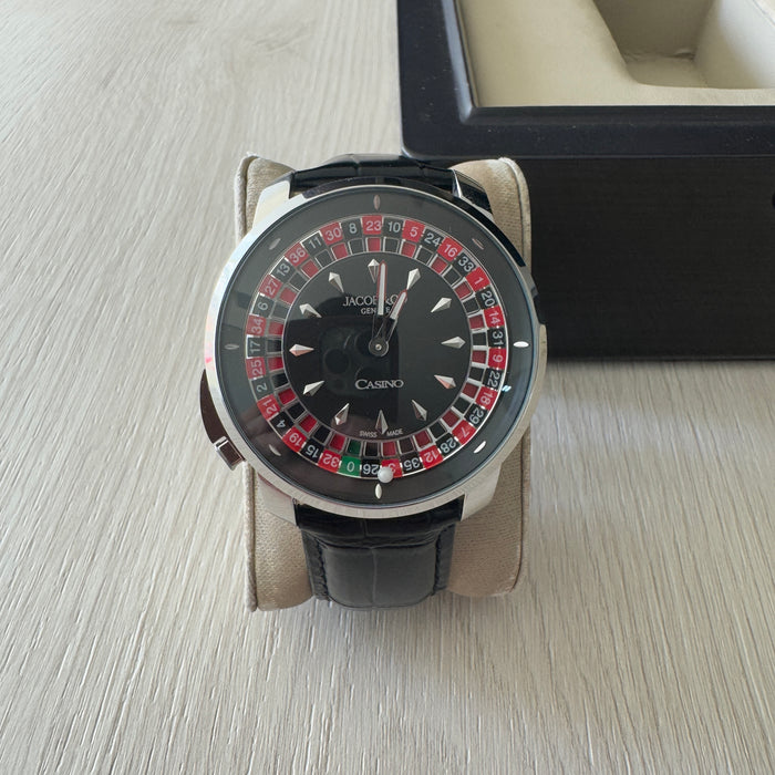 JACOB & CO CASSINO PRATA PRETO 44MM