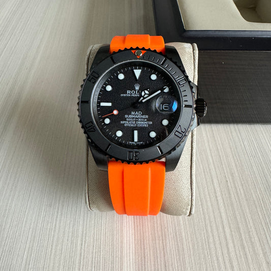 ROLEX SUBMARINER MAD ESPECIAL PRETO LARANJA 40MM